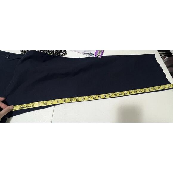 Ralph Lauren Woman’s Size 8 High Wast Wide Leg Blue Trouser Gold Button Nautical - Picture 11 of 13